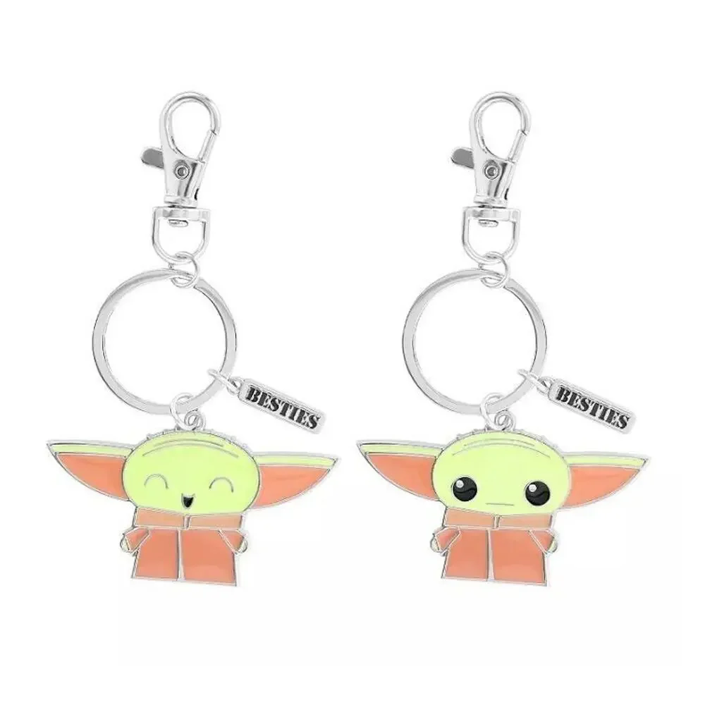 Disney Star Wars Grogu The Mandalorian Metal BFF Besties Keychain Key Chain Set